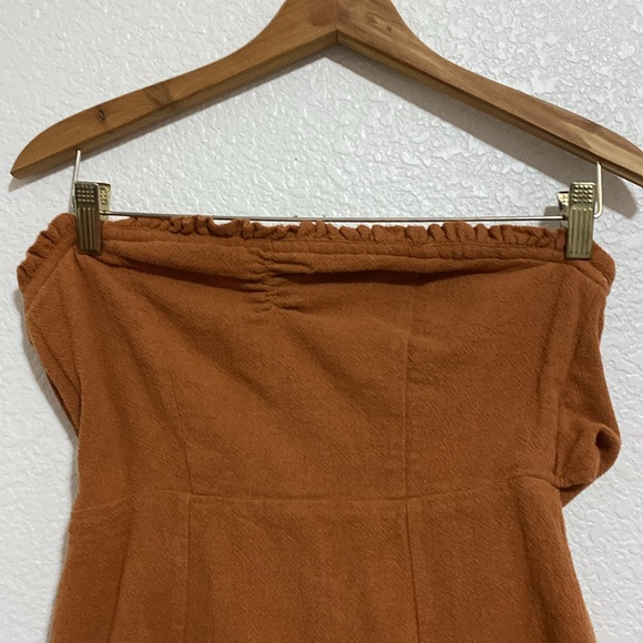 Free People Boho Style Strapless Rust Top XS - Picture 2 of 9